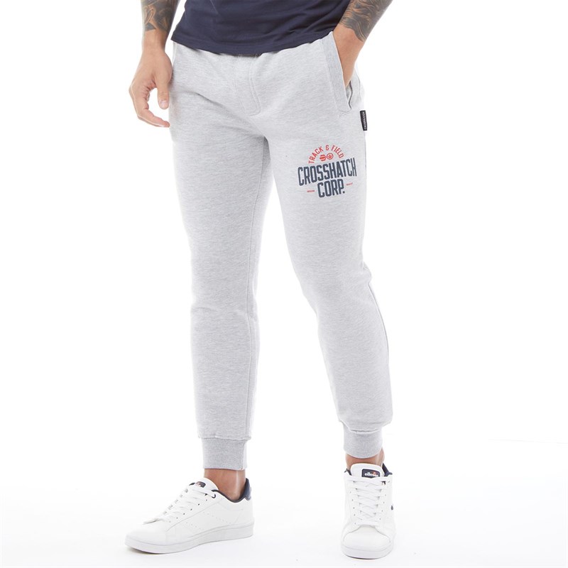 Buy Crosshatch Mens Masto Corp Jog Pants Grey Marl