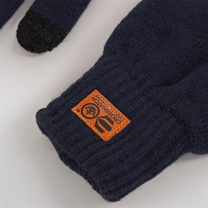 Crosshatch Mens Gloves Navy