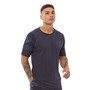 Crosshatch Mens Bricktown Camo Sleeve T-Shirt Navy