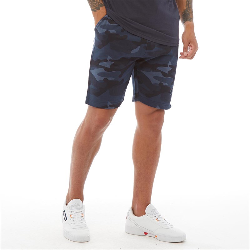 Buy Crosshatch Mens Bricktown Camo Shorts Navy Camo