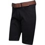 Crosshatch Mens Delena Belted Chino Shorts Black