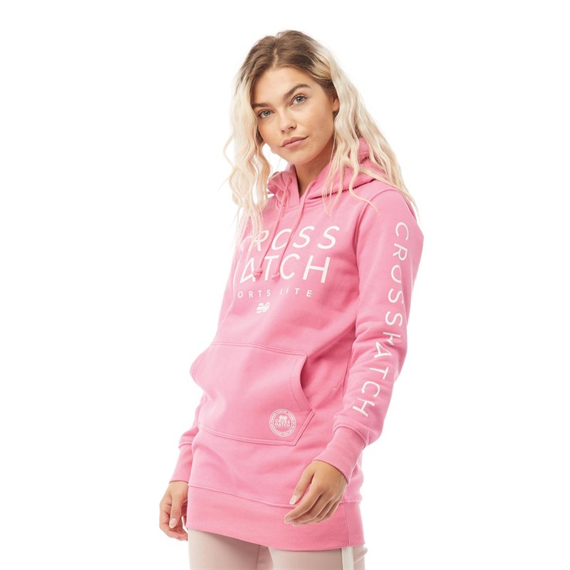 longline pink hoodie