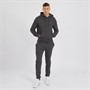 Crosshatch Herren Chelmere Hoodie und Jogginghose Set Anthrazit Melange