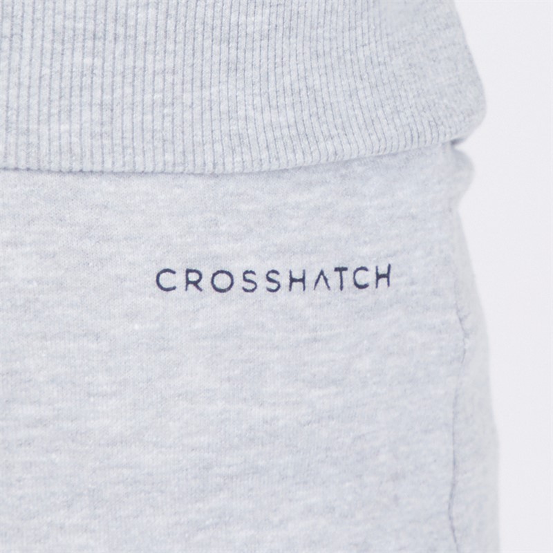 Crosshatch Heren Hoodie en Joggingbroek Set Grijs Melange