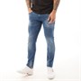 Crosshatch Mens Cleek Slim Fit Five Pocket Jeans Stonewash