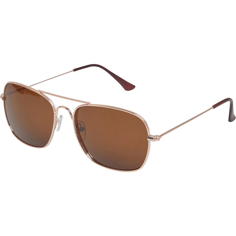 Crosshatch Mens Sunglasses Brown/Gold