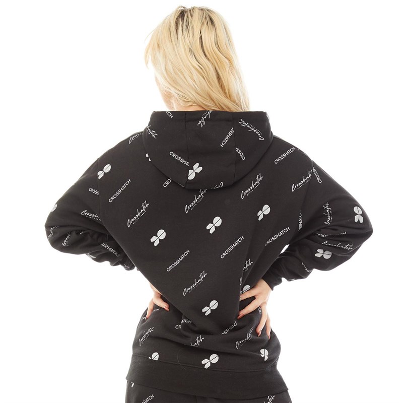 Crosshatch Womens Seaways Hoodie Black