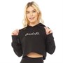 Crosshatch Womens Crushaw Cropped Hoodie Black