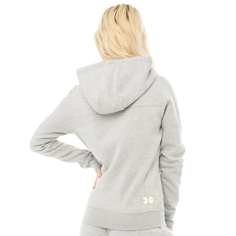 Crosshatch Dames Newwear Trico Hoodie Gemeleerd Grijs