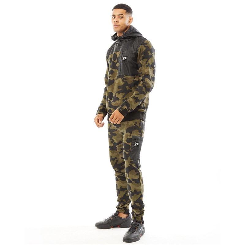 Buy Crosshatch Mens Velmax Camo Hoodie Forest Camo