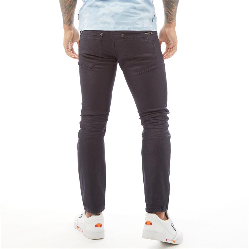 Crosshatch Mens New Menzo Slim Fit Jeans Rinse Wash