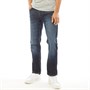 Crosshatch Jean's Homme coupe droite Techno gaufré, délavage foncé