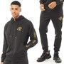 Crosshatch Mens Benefice Tricot Tape Trim Tracksuit Black