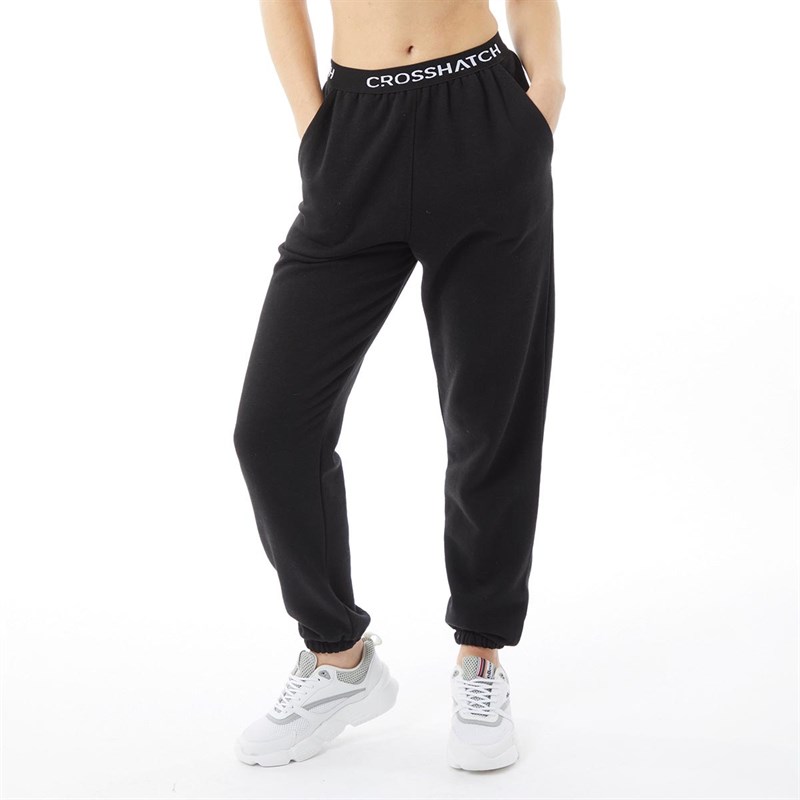 Crosshatch Damen Jacklight Jogginghosen Schwarz