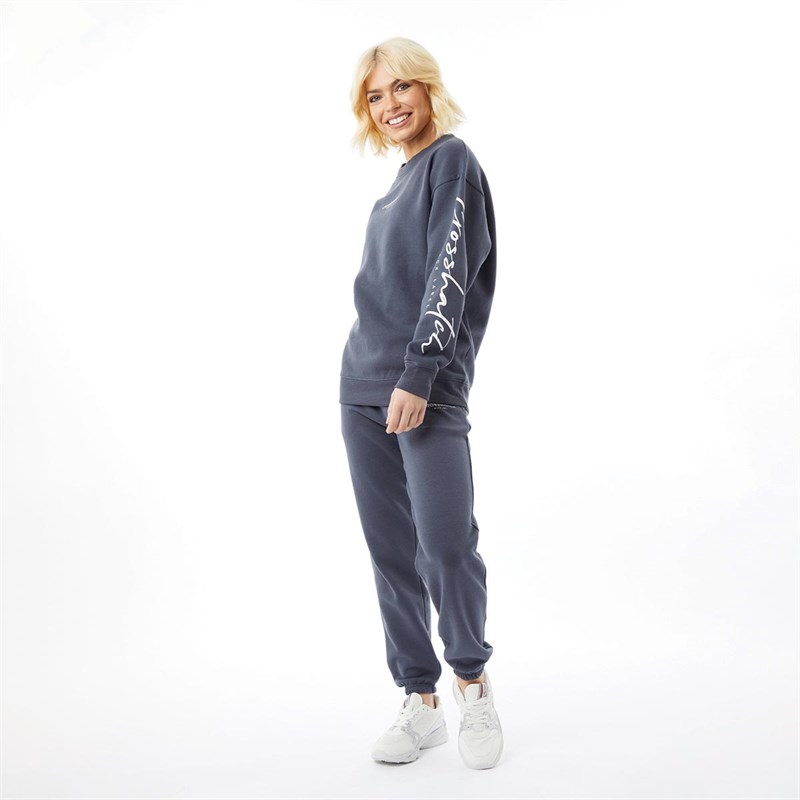 Crosshatch Sweatshirts Evermoore Femme Bleu Ardoise