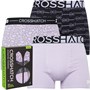 Crosshatch Mens Raske Three Pack Boxers Pack A Lavendar/Black