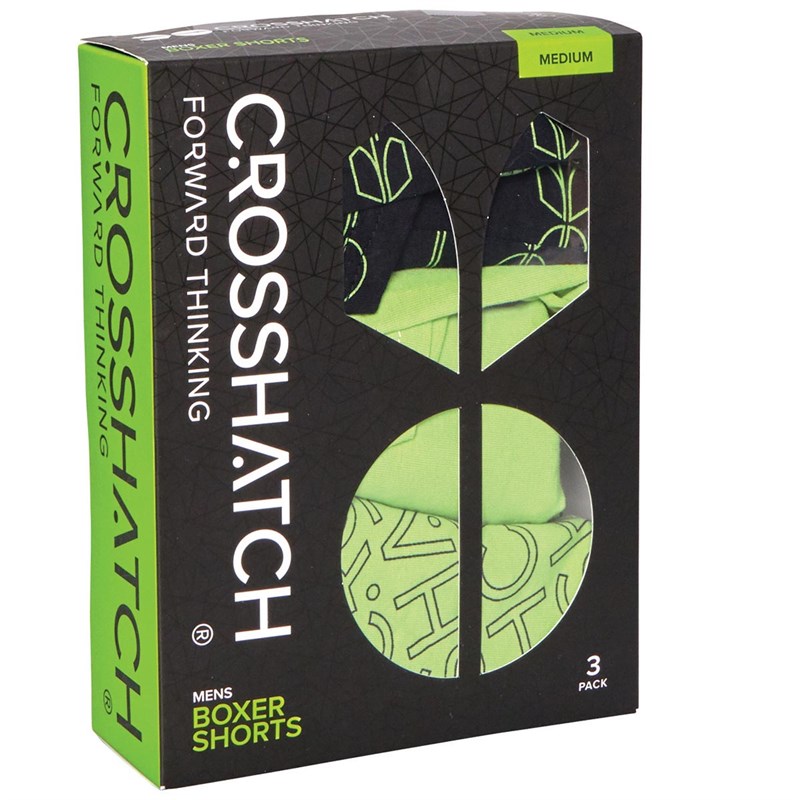 Crosshatch Herren Raske Boxershorts Lindgrün