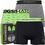Crosshatch Mens Duron Three Pack Boxers Pack A Jasmine Green/Black