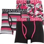 Crosshatch Herrer Crystaline Boxer shorts Fuchsia-Lyserød