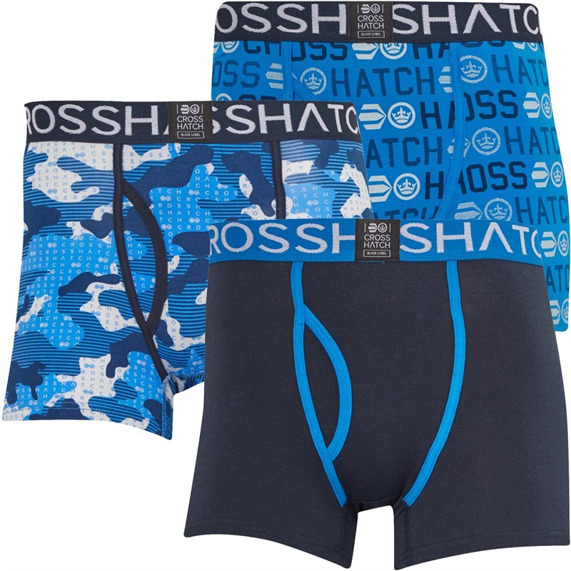 Buy Crosshatch Mens Camotype Three Pack Open Fly Boxers Shorts