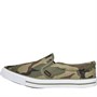 Crosshatch Mens Ramp Slip On Canvas Pumps Green Camo