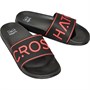 Crosshatch Mens Torpey Slides Black/Red