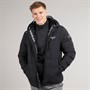 Crosshatch Herren Pittsburgh Gesteppte Kapuzenjacke Schwarz