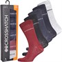 Crosshatch Mens Villano Five Pack Socks Assorted
