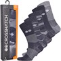 Crosshatch Mens Nightstripe Five Pack Socks Assorted