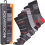 Crosshatch Mens Striker Five Pack Socks Assorted