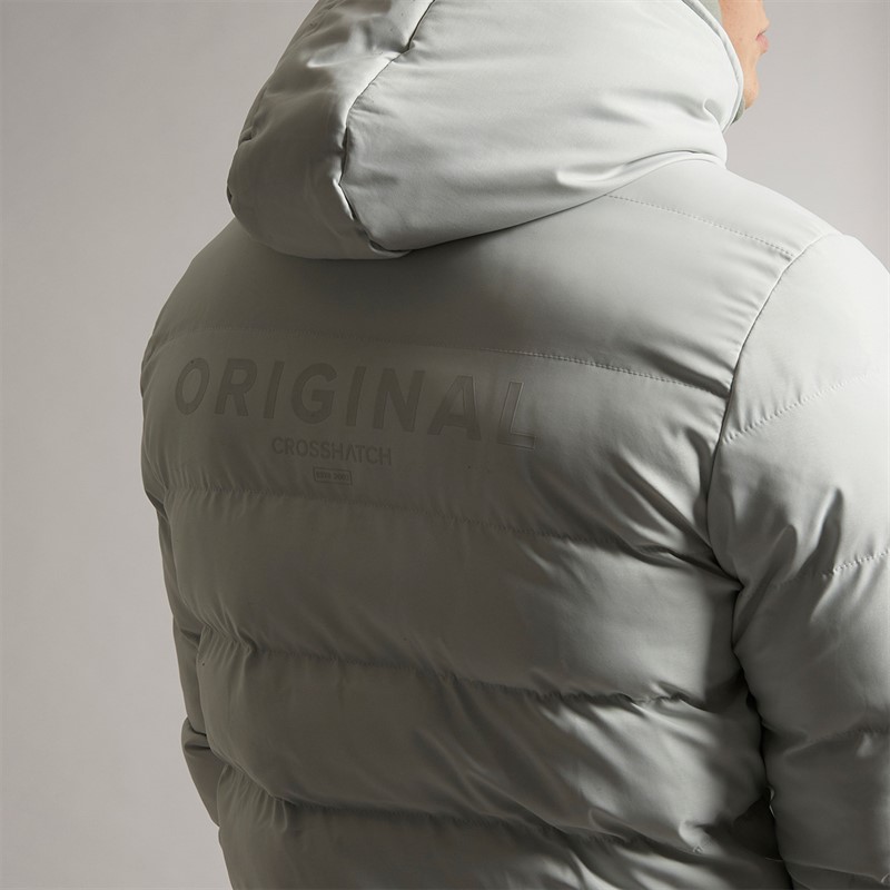 Crosshatch Herren Pittsburgh Gepolsterte Kapuzenjacke Lehm