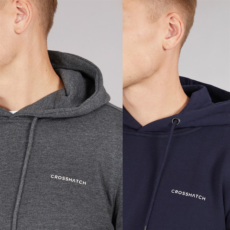 Crosshatch Sweat-shirts Traymax en 2  pièces Homme Marine/anthracite