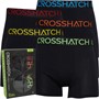 Crosshatch Boxers en coton Homme Chasma, lot de 5, Noir