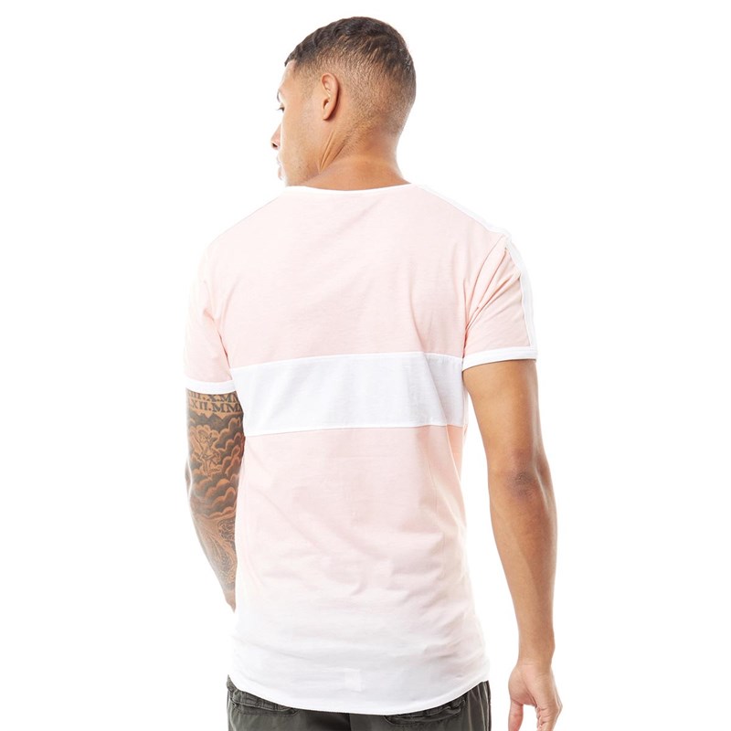 Crosshatch Mens Brontes Sublimation T-Shirt Pink