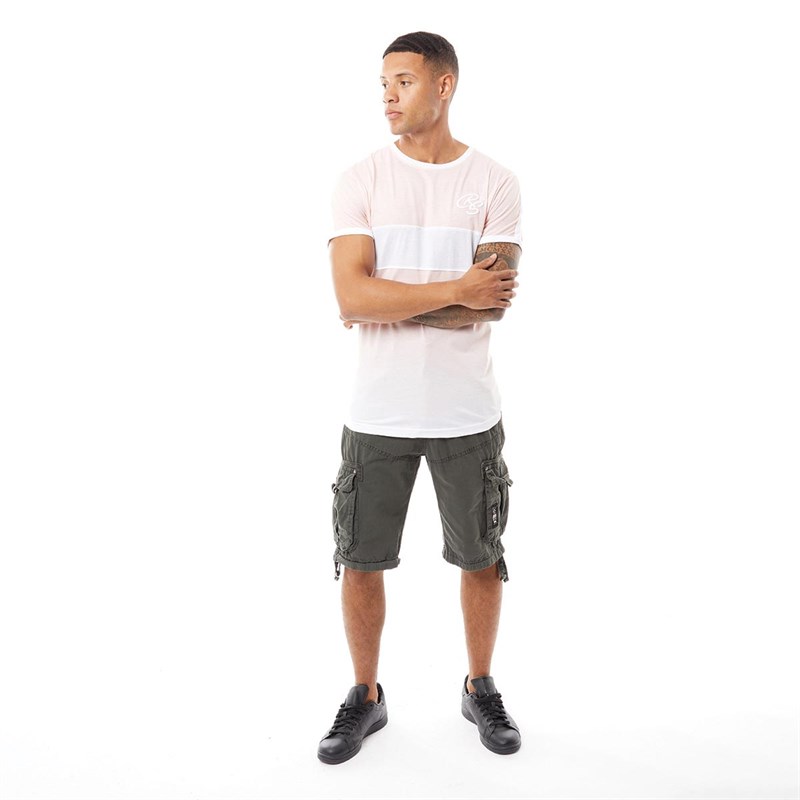 Crosshatch Mens Oprah Twill Combat Shorts Raven