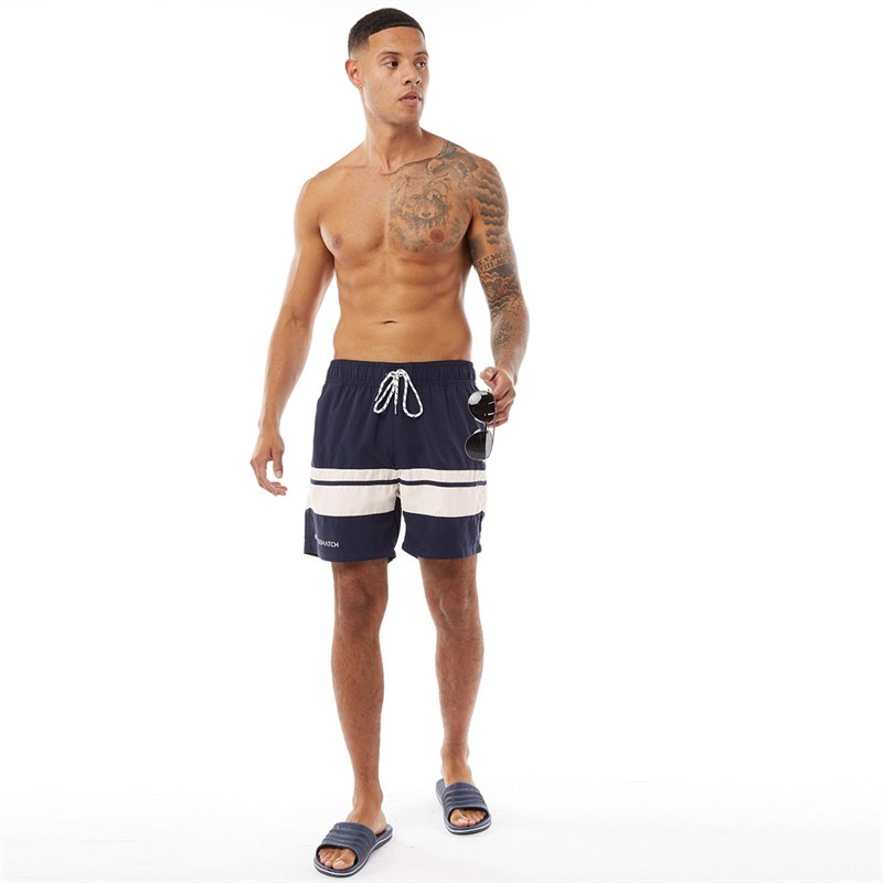 Crosshatch Herre Menlink Svømme Shorts Marineblå