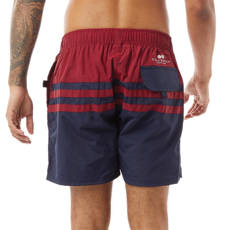 Crosshatch Herre Cranfound Svømme Shorts Bordeaux