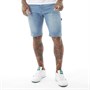 Crosshatch Short en jean Carpenter Homme Bleu Moyen