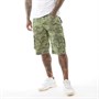 Crosshatch Mens Hanwhere Combat Shorts Dark Green Camo
