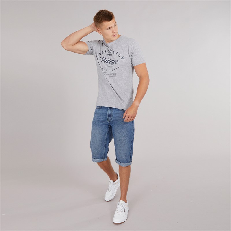 Crosshatch Lots de 5 t-shirts imprimés Homme Mantore, assortis