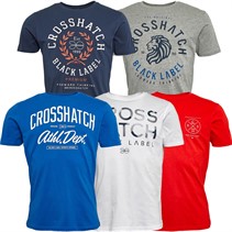 Crosshatch Mens Jenthorp Five Pack Printed T-shirts Assorted