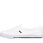 Crosshatch Mens Ramp Slip On Canvas Pumps White Mono