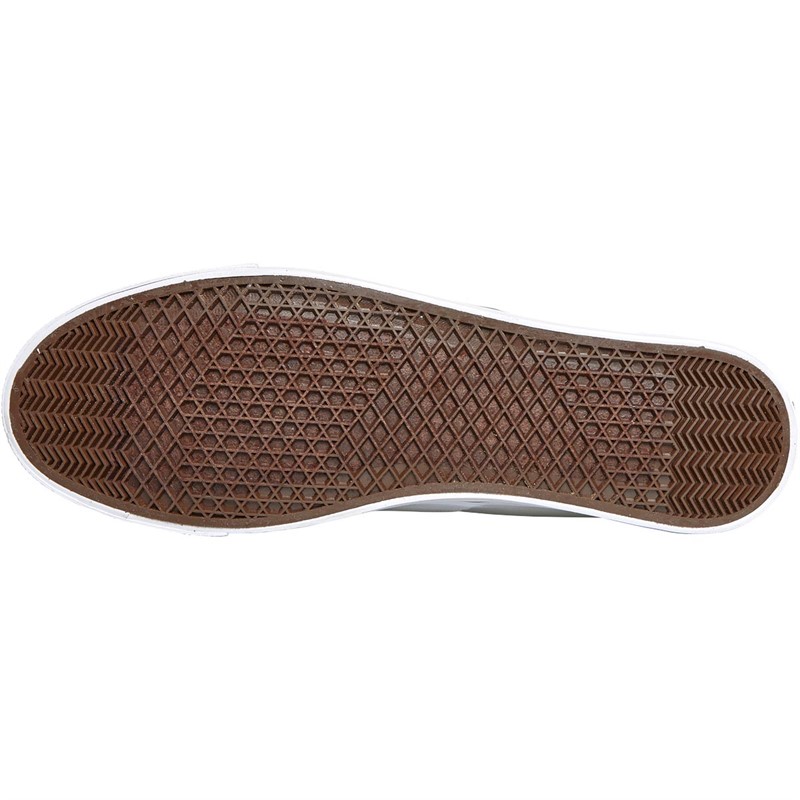 Crosshatch Mens Skywalk Canvas Pumps White Mono