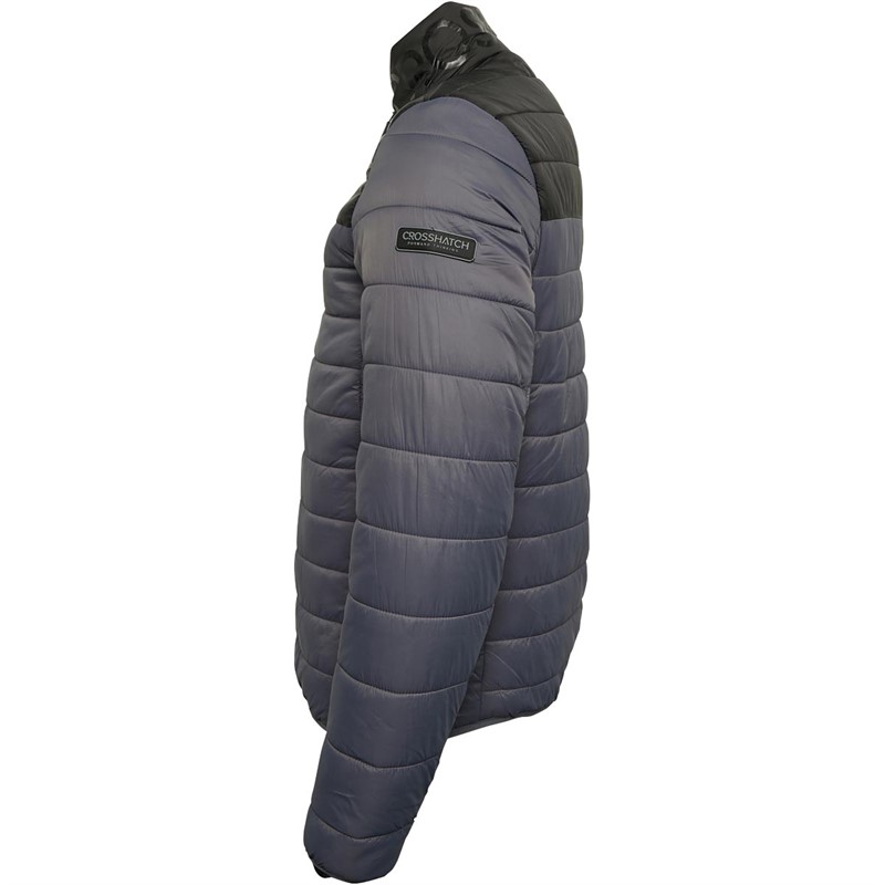Crosshatch Vestes Puffa Presnell Homme Gris
