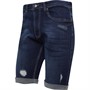 Crosshatch Short en jean Riptrey Scratch Detail Homme Bleu Foncé