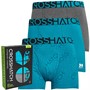 Crosshatch Mens Rubric Three Pack Boxers Teal
