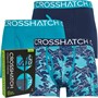 Crosshatch Mens Stracts Three Pack Boxers Teal