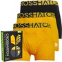 Crosshatch Mens Rubric Three Pack Boxers Yellow