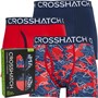 Crosshatch Mens Stracts Three Pack Boxers Red