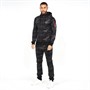 Crosshatch Mens Bricktown AOP Camo Tricot Tracksuit Black